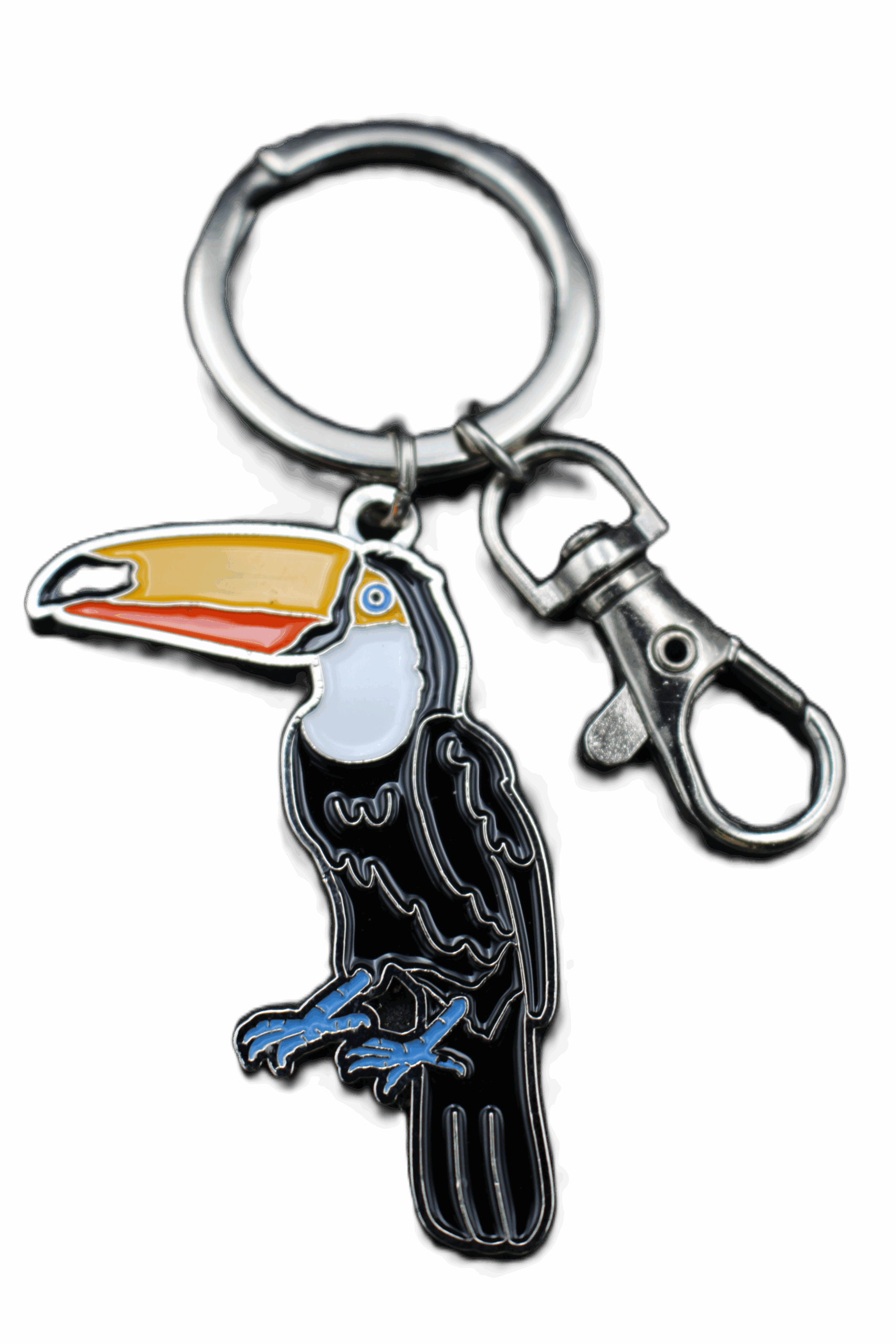 1-160TOU Toucan ss fd porte-clés métal zèbre