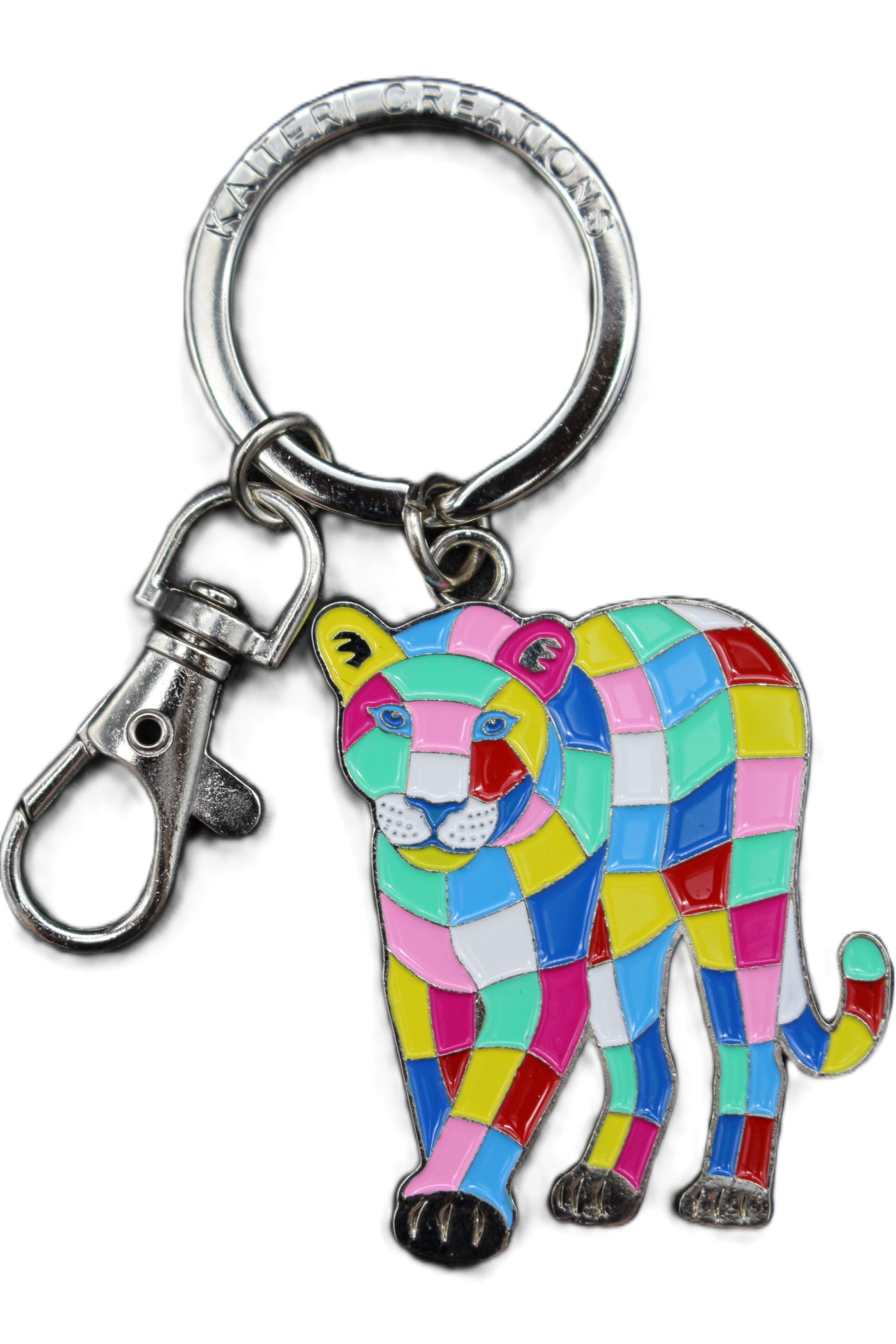 porte-clés métal loup