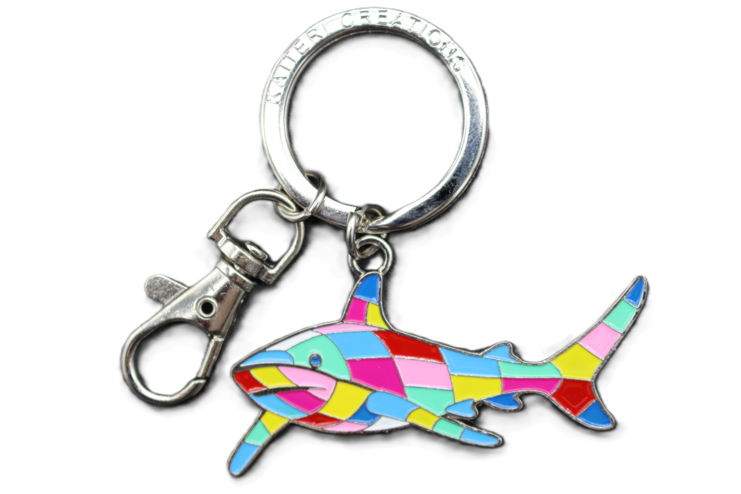 porte-clés métal flamant rose