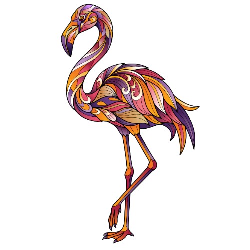 Marquage Art flamant rose