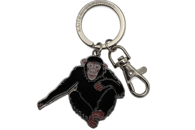 porte-clés métal chimpanzé