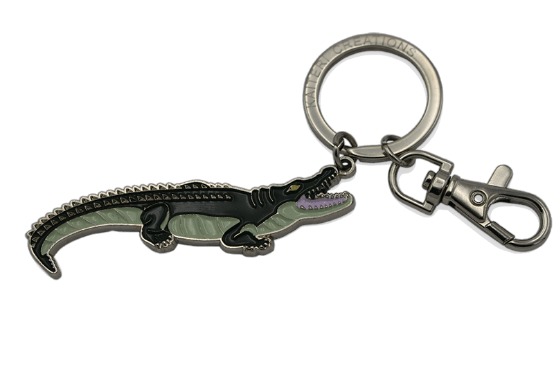 porte-clés métal crocodile