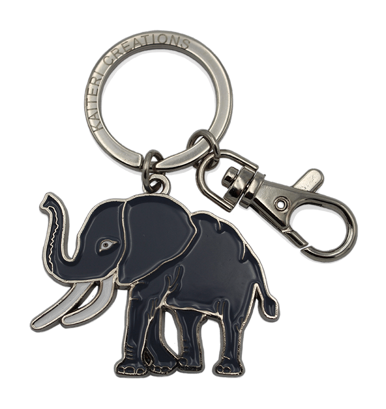 porte-clés métal éléphant