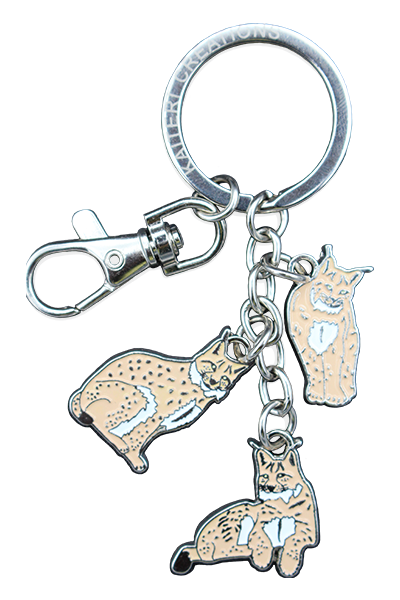 Porte-clés charms lynx