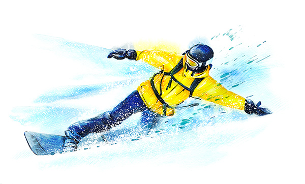 Marquage Art snowboardeur